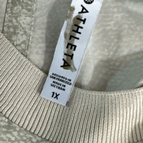 Athleta  Zephyr Print Tank Top Women’s Gray/Cream Size 1X Viper Reptile Stretch - Picture 10 of 10